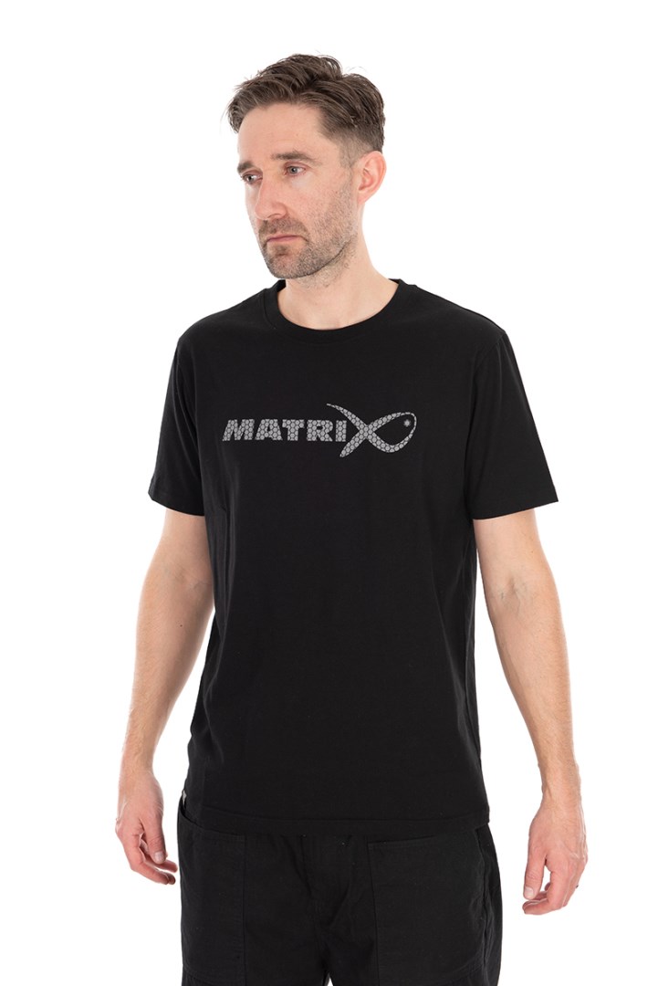 Matrix Tričko Large Fade T-Shirt Black Grey